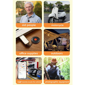 IOS Air Mini Tracker Smart localizador Locator Tag 2 Pack Works with Apple Find My Device for Keychain Keys Dog Kids Car Luggage Vehicle Motorcycle Tracking Worldwide,Waterproof IP67 Not GPS Black