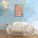 Vintage Japanese Red Flowers Poster Tokyo 1998 Exhibition Canvas Wall Art Museed'Art Moderne De La Ville De Paris Prints Painting For Home Bedroom Dorm Wall Decor 12x16in Unframed