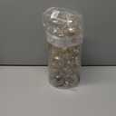 Sea Team 60mm/2.36" Shatterproof Clear Plastic Christmas Ball Ornaments Set with Glitter Painting, Transparent, See-Through, Crystal Baubles, Xmas Tree Decorations (30 Counts, Champagne)