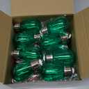 25 Pack Red and Green S14 LED Light Bulbs 2 Watt E26 Base Christmas Red and Green Colored Bulbs Shatterproof Replacement Waterproof String Lights for Indoor Outdoor Village, Porch, Bistro Decor
