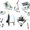 Harris Hardware TP2100 Toilet Partition Die Cast Zamac Complete Outswing Door Hardware Set, 1 in. Door 1-1/4 in. Pilaster (Chrome)