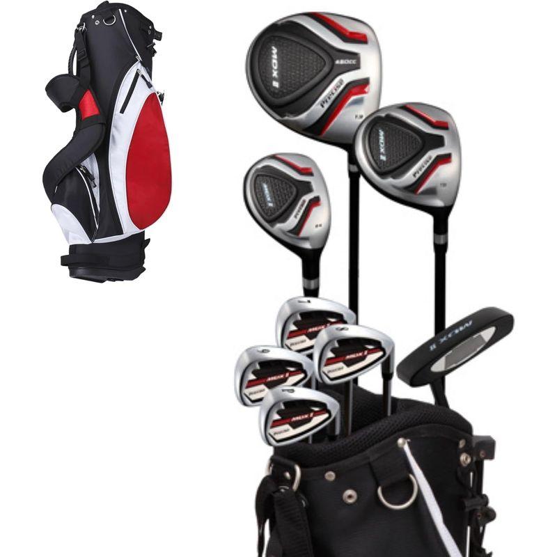 Precise Complete Teen Golf Club Set for Ages 13–16 – Includes Titanium Driver, Stainless Steel Hybrid, 7–PW Irons, Putter, Stand Bag & 3 Headcovers – Graphite/Steel Shafts - Right Hand