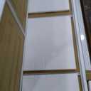 JUBEST Sliding Closet Door 48"(Double 25") x80", 6-Panel Steel Frame Bypass Primed Door with Top & Bottom Track Kits, Preassembled Hardboard Panels with Paintable Surface, Durable & Sturdy