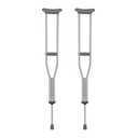 Monoprice Adjustable Aluminum Crutches, Lightweight Crutches for Adults 5'2" to 5'10" up to 300lbs, with Push-Button Height Adjustment, Non-Skid Rubber Feet Tips, Padded Underarm Cushions