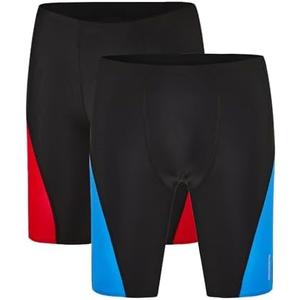 DEVOROPA Boys Swim Jammers Youth Competitive Swim Team Trunks Racing Swimsuit Athletic Swimming Shorts Slim/Standard/Husky,Medium