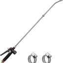 36 Inches Replacement Sprayer Wand,Adjustable Universal Sprayer Wand with 3/8" Brass Barb, Stainless Steel Replacement Sprayer Wand with Shut off Valve & 2 Hose Clamps