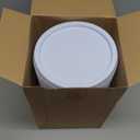 6 Pcs 2 Gallon Plastic Bucket with Lid and Handle, Large White Heavy Duty Bucket with American Flag for Home Gardening Tools Household Cleaning Baseballs Storage Container