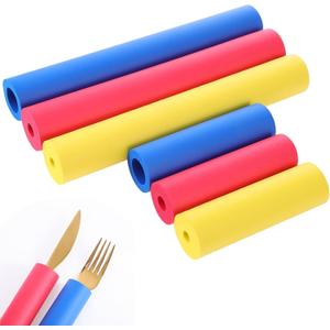 6 Pack Foam Grip Tubing Utensil Foam Tubes Grip Multicolor Padding Handle Grips Soft Comfortable Adaptive Utensils Tools and Pens for Elderly Disabled Handicapped Supplies