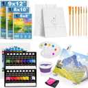 Acrylic Paint Set for Kids & Adults, Art Painting Supplies Kit with 18 Acrylic Paints, Paint Brushes, Canvas, Easel
