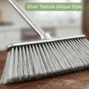 Indoor Soft Bristles Angle Sweeping Broom with Long Handle for Kitchen Hardwood Floor Cleaning (Broom)
