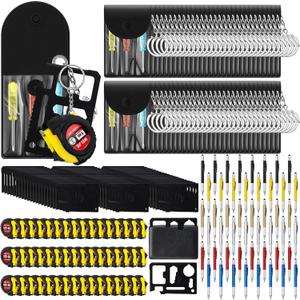 192 Pcs Mini Tape Screwdriver Keychain Set Valentine's Day Men Gifts Bulk Employee Appreciation Gift Bulk Multitool Pen Card for Adult Tool Party (Multicolor)