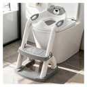 Potty Training Seat, SKYROKU Upgrade Toddler Toilet Seat for Kids Boys Girls, 2 in 1 Potty Training Toilet, Splash Guard AntiSlip Pad Step Stool,New SectorShape Stabilized Base (8899+Grey)