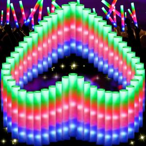 66 PCS Foam Glow Sticks, Glow In The Dark Party Supplies, Foam Light up Sticks with 3 Modes Colorful Flashing, Glow Party Supplies, Foam Glow Sticks Bulk for Wedding, Party, Concert, Raves, Birthday 66 PCS Foam Glow Sticks, Glow In The Dark Party Supplies, Foam Light up Sticks with 3 Modes Colorful Flashing, Glow Party Supplies, Foam Glow Sticks Bulk for Wedding, Party, Concert, Raves, Birthday
