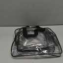 3Pcs Crystal Clear PVC Travel Toiletry Bag Kit for Women Men, Waterproof Vinyl Organizer Makeup Bags with Zipper Handle Straps, Cosmetic Bag Pouch Carry on Airport Airline Compliant Bag Handbag