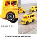 Blueweenly 24 Pcs 3.9 Inch Pull Back Mini School Bus Toys Bulk Plastic Yellow Small Bus Playset for Kids Back to School Classroom Rewards Birthday Party Favors Piata Fillers Carnival Prizes (Classic)