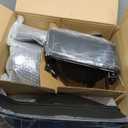 Pair Headlights for 1992-1996 Ford F150 F250 F350 Bronco Replacements w/LED Running Light Bar Amber Reflector Black Housing