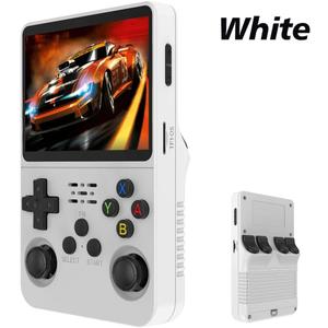 R36S Handheld Game Console, Retro Game Console with 3.5in IPS HD Screen, Video Game Consoles with 64GB Memory, UltraLong Standby Time, Perfect for Travel & Outings, Gift for Adults Teens Kids (Black)