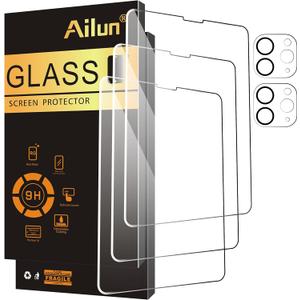 Ailun Screen Protector for iPad Pro 11 inch 2022/2021/2020 (4th/3rd/2nd Generation) 3 Pack + 2 Pack Camera Lens Protector, Tempered Glass, Face ID & Apple Pencil & Case Compatible
