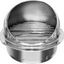 4 Inch Dryer Vent Cover Stainless Steel Round Exhaust Grill Ventilation Outlet Wall Air Vent Dryer Hood External Extractor
