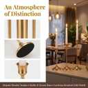 Brass Taper Candle Holders 4 Sets(12 Pcs) - Tall Metal Candlestick Holders for Table Centerpiece, Formal Dinner, Wedding, Fireplace Mantel Decor, Fits 3/4 Inch Thick Candles
