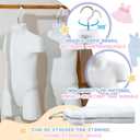 Tioncy 5 Sets of White Toddler Child Mannequin Torso Hollow Back Body Stackable Dress Form with Hanging Hook 20.5 x 12.6 Inch PP Material for T-Shirt Display, Countertop, Craft Exhibitions, Size 5t-7