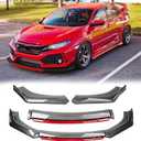Universal Front Lip for Car,4 PCS Kit Front Bumper Lip Diffuser Front Protector Wide Body Kit Compatible with Honda Civic Toyota Hyundai Nissan Chevy Silverado Dodge Cadillac Altima