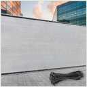 Colour Tree 8' x 50' Gray Fence Privacy Screen, 90% Blockage Windscreen