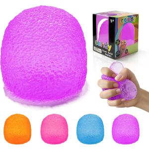 Squishy Fidget Toys Stress for Kids and Adults, Super Solid Squeeze Ball,Sensory for Stress Relief, Birthday, Easter Basket Stuffers and Party Favors (Purple)