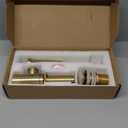 MENATT Bathroom Sink P-Trap Complete Set, Solid Brass 1-1/4 Bottle Trap Sink Drain Kit with Overflow Pop Up Drain Stopper, Antique