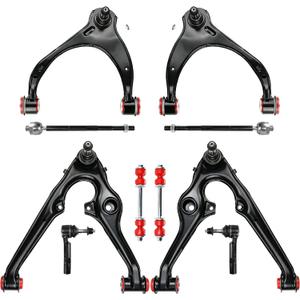 10PCS Front Suspension Kit for 2014-2018 Chevy Silverado/GMC Sierra 1500, Suburban/Tahoe/Yukon XL, Escalade/ESV – 4 Upper & Lower Control Arms, 4 Tie Rods, 2 Sway Links