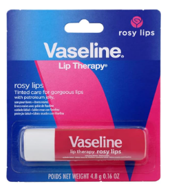 Vaseline Lip Therapy Care Rosy, Fast-Acting Nourishment, Ideal for Chapped, Dry, Cracked, or Damaged Lips, Lip Balm