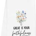 Christian Floral Towels Gifts for Women, Religious Bible Verse Towels Gifts for Kitchen Bathroom Decor (16x24 inches)