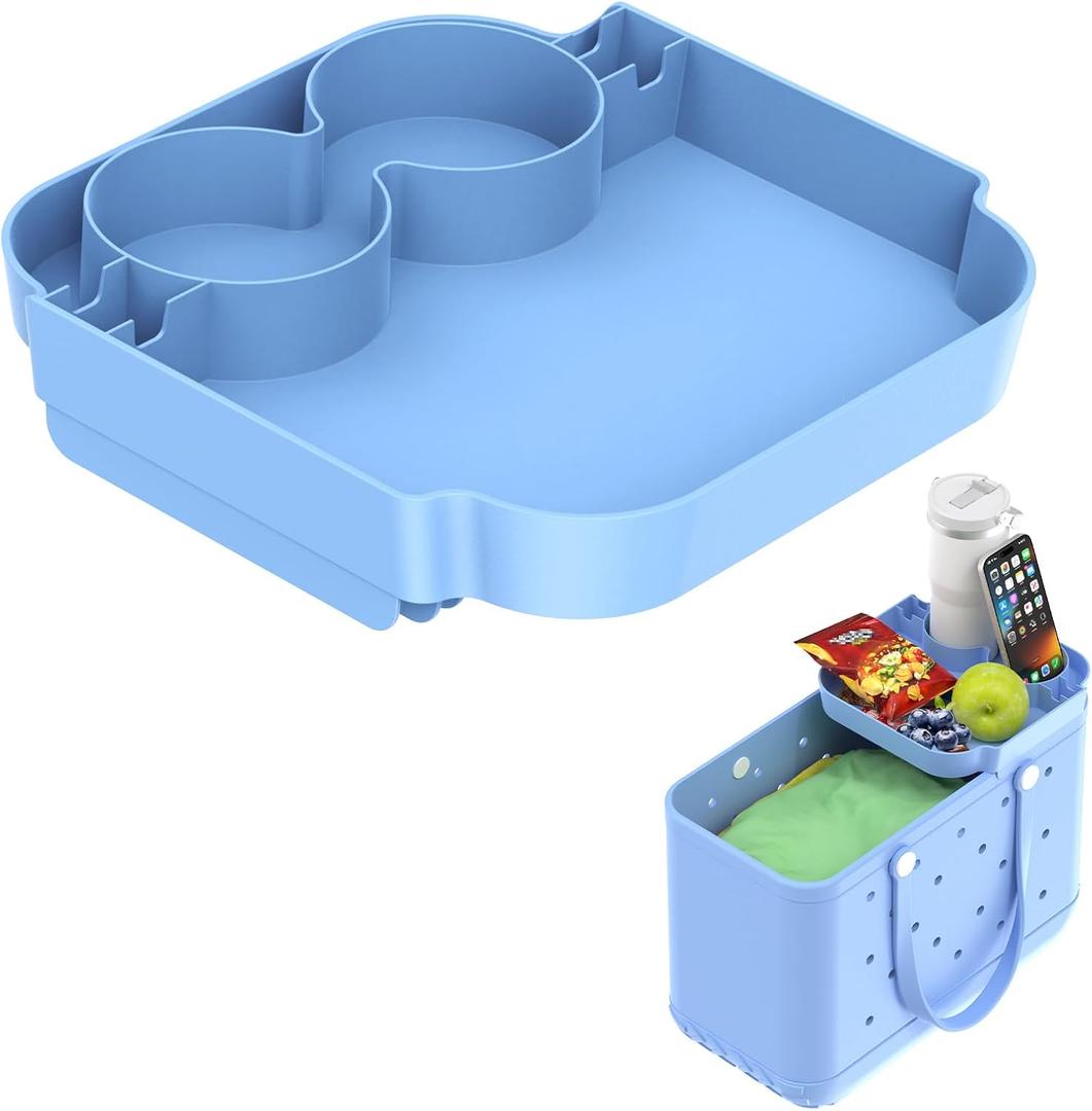 KMOUANTS Beach Bag Tray Holder Compatibility with Bogg Bag and Simple Modern Large BeachBag Beach Bags for Beach Bag Accessories (Color:Sky Blue)