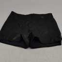 Zebaexf Women Black Leather Shorts High Waist Sexy Legging Faux Stretchy Shorts PU Leather Shorts (Large)