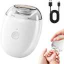 2 x Electric Nail Clipper, Portable 3 in 1 Electric Nail Clippers with LED Light & 3 Speeds, 360° Silent Auto Fingernail Cutter