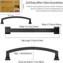 Amerdeco 10 Pack Matte Black 5 Inch(128mm) Hole Centers Kitchen Cabinet Pulls Cabinet Hardware Kitchen Handles for Cabinets Cupboard Handles Drawer Pulls ZH0009MB
