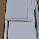 White Nightstand, Tall Bedside Table, Farmhouse Side Table with Storage Drawers and Open Shelf, Wooden Rustic End Table Cabinet for Bedroom, Home Office, White