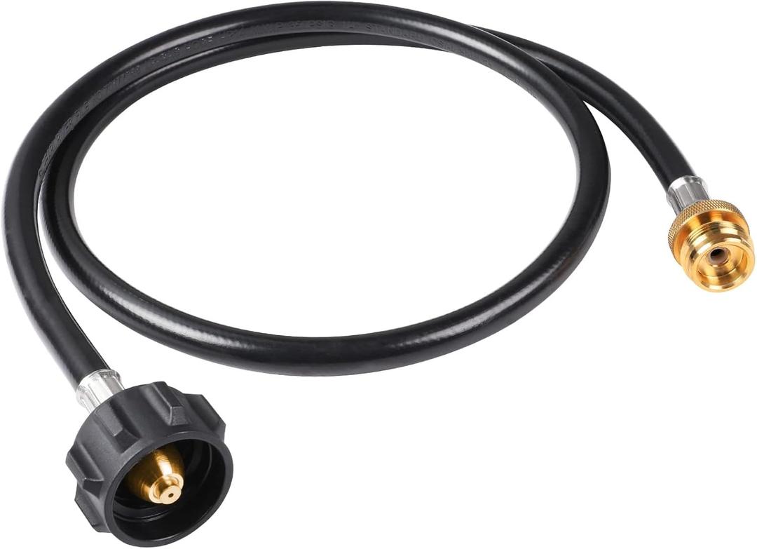 SHINESTAR 4 FT Universal Propane Adapter Hose, Connect 1 lb Small Appliances to Large Tanks, Compatible with Portable Heaters, Table Top Grills, Propane Stoves, Lanterns and More