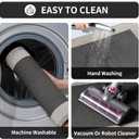 Kitchen Mats for Floor, Super Absorbent Kitchen Rugs Non Slip Washable, Soft Braided Kitchen Runner Rug, Standing Mat Kitchen Sink Mat, Easy to Clean, Black 17x47