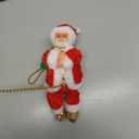 Gfilay Upgraded Climbing Santa Claus on Rope, Animated Electric Musical Christmas Ornament with 3 Modes, Secure Tree Hook & Reinforced White PVC Case, Heartwarming Holiday Decoration Gift