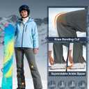 IGOLUMON Snow Ski Pants Womens Waterproof Fleece Lined Pants Winter Insulated Softshell for Hiking Snowboard Outdoor (Gray)