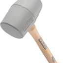 ESTWING Deadhead Rubber Mallet - 18 oz No-Mar Hammer with Bounce Resistant Head & Hickory Wood Handle - DH-18N