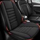 MYFAMIREA Car Seat Cushion and Back Support Pillow 1.2'' Thick Memory Foam Desk Chair Cushion Back Support for Automotive Seat Driver, Travel, Leg and Back Pain Relief, Washable, Adjustable, Black (Seat Cushion & Back Pillow)