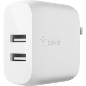 Belkin Dual Port USB Charger Block 24W - iPhone Charger Fast Charging - iPhone 17, Air, Pro, Pro Max, iPad, AirPods, Apple Watch, Samsung Galaxy S25, Nintendo Switch 2 & More - Cable Not Included