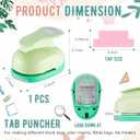 Sayglossy Tab Punch for Paper Crafts File Tab Punch for Making Cards Journal Scrapbooking Bible Folder Billing Sketchbook Planners Note School Label Projects Supplies(Stylish)