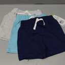 Gerber Baby Boys' 3-Pack Pull-on Knit Shorts (2T, Blue & Gray)