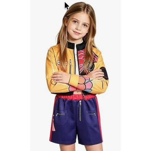Girls' Halloween Dress Up Outfit, Stage Costume 3PCS Set for Kids' Party, Size 120