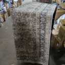 Vintage Area Rug 6x9 Brown Washable Living Room Large Carpet Non Slip Bedroom Indoor Office Low Pile Traditional Distressed Retro Accent Rug for Dining Room Kitchen