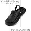 Kids Boys Girls Classic Camo Garden Clogs & Mules | Lightweight Summer Shoes - Quick-Dry Non-Slip Beach Clogs (Black)