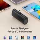 VEGER 2 Packs of Small USB C Portable Chargers, 5000mAh Power Bank Fast Charge Travel Essentials Battery Pack Compatible for iPhone 17/Air/17 Pro/17 Pro Max, Samsung Galaxy S25/S24/Android